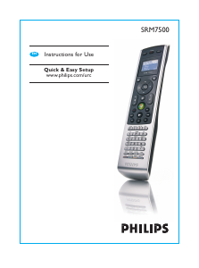 Manual Philips SRM7500 Remote Control