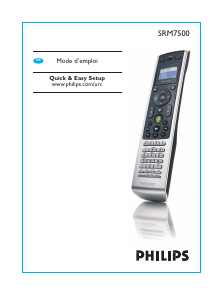 Mode d’emploi Philips SRM7500 Télécommande
