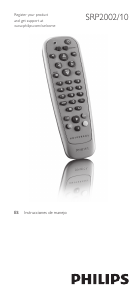 Manual de uso Philips SRP2002 Control remoto