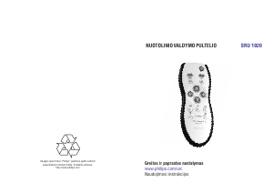 Vadovas Philips SRU1020 Nuotolinio valdymo pultas