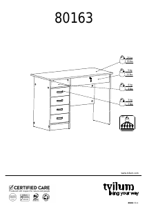 Bruksanvisning Tvilum 80163 Skrivebord