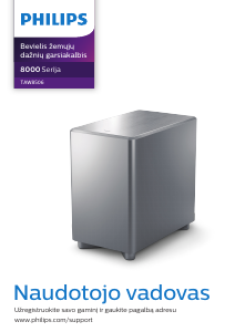 Vadovas Philips TAW8506 Žemųjų dažnių garsiakalbis