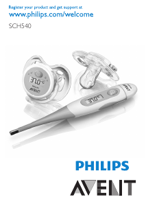 Priročnik Philips SCH540 Avent Termometer
