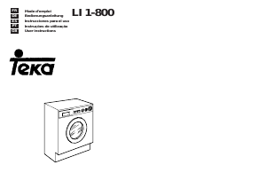 Manual de uso Teka LI1 800 Lavadora