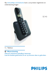 Handleiding Philips SE1403B Draadloze telefoon