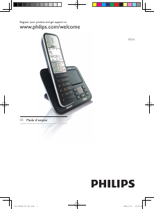 Mode d’emploi Philips SE565 Téléphone sans fil