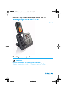Mode d’emploi Philips SE745 Téléphone sans fil