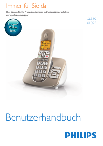Bedienungsanleitung Philips XL3902S Schnurlose telefon
