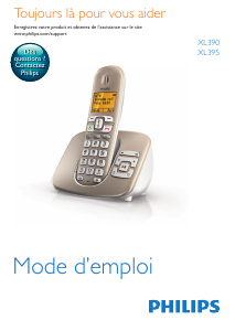 Mode d’emploi Philips XL3902S Téléphone sans fil