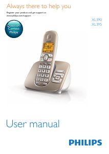Manual Philips XL3952S Wireless Phone