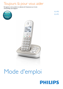 Mode d’emploi Philips XL4901S Téléphone sans fil