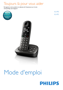 Mode d’emploi Philips XL4951DS Téléphone sans fil