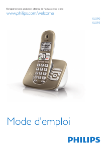 Mode d’emploi Philips XL5901C Téléphone sans fil