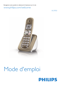 Mode d’emploi Philips XL5950C Téléphone sans fil
