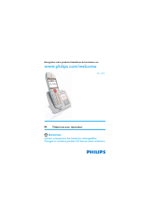 Mode d’emploi Philips XL665 Téléphone sans fil