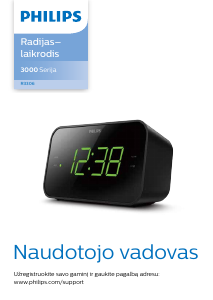 Vadovas Philips TAR3306 Radijo laikrodis su žadintuvu