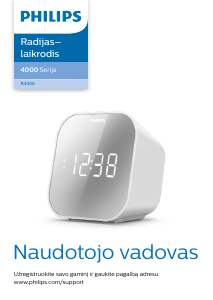 Vadovas Philips TAR4406 Radijo laikrodis su žadintuvu
