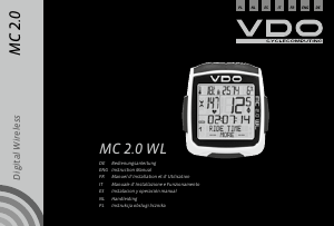 Mode d’emploi VDO MC 2.0 WL Compteur vélo