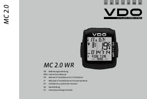 Mode d’emploi VDO MC 2.0 WR Compteur vélo