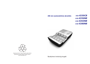 Vadovas Philips SCB4356NB Akumuliatoriaus įkroviklis