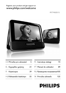 Manuál Philips PET7402D Přehrávač DVD