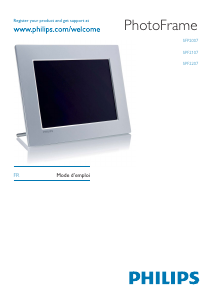 Mode d’emploi Philips SPF2207 Cadre photo numérique