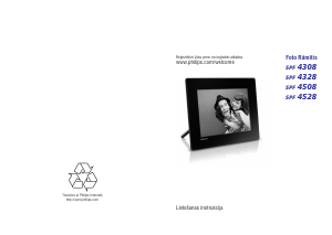 Rokasgrāmata Philips SPF4308 Digitālais fotorāmis