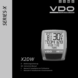 Mode d’emploi VDO X2DW Compteur vélo