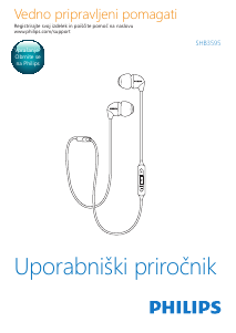 Priročnik Philips SHB3595BK Slušalka