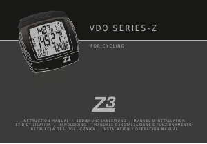 Handleiding VDO Z3 Fietscomputer