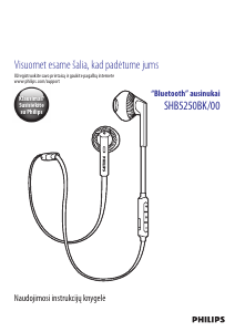 Vadovas Philips SHB5250BL Ausinės
