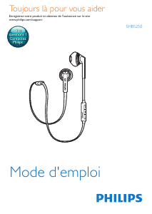 Mode d’emploi Philips SHB5250BL Casque