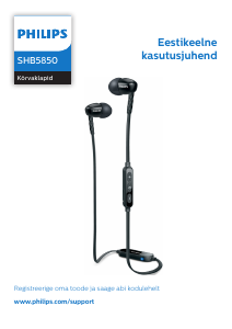 Kasutusjuhend Philips SHB5850BK Kõrvaklapp