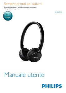 Manuale Philips SHB6250 Cuffie