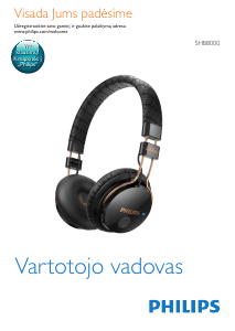 Vadovas Philips SHB8000 Ausinės