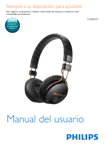 Manual de uso Philips SHB8000 Auriculares