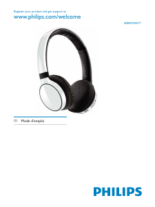 Mode d’emploi Philips SHB9100 Casque