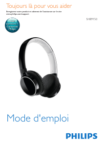 Mode d’emploi Philips SHB9150BK Casque
