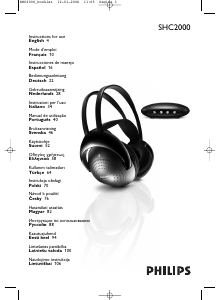 Käyttöohje Philips SHC2000UG Kuuloke