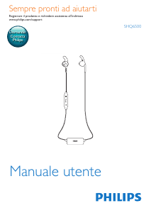Manuale Philips SHQ6500CL Cuffie