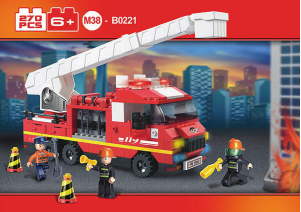 说明书 快乐小鲁班 set M38-B0221 Fire急速火警-云梯消防车