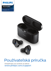 Návod Philips T1WT Fidelio Slúchadlá