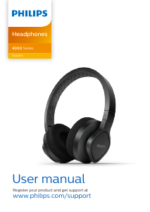 Manual Philips TAA4216BK Headphone