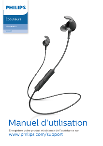 Mode d’emploi Philips TAE4205WT Casque