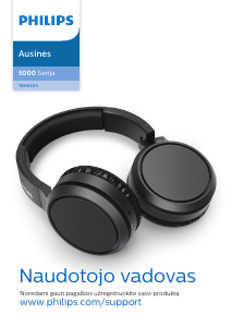 Vadovas Philips TAH5205WT Ausinės