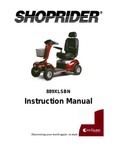 Manual Shoprider 889XLSBN Mobility Scooter