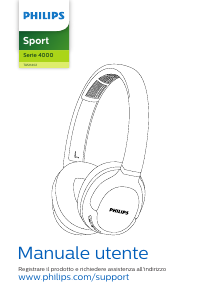 Manuale Philips TASH402BK Cuffie