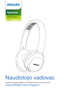 Vadovas Philips TASH402BK Ausinės