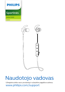 Vadovas Philips TASN503BK Ausinės