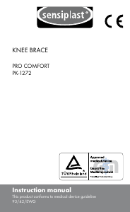 Handleiding Sensiplast PK-1271 Pro Comfort Kniebrace
